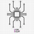 Circuit board chip icon